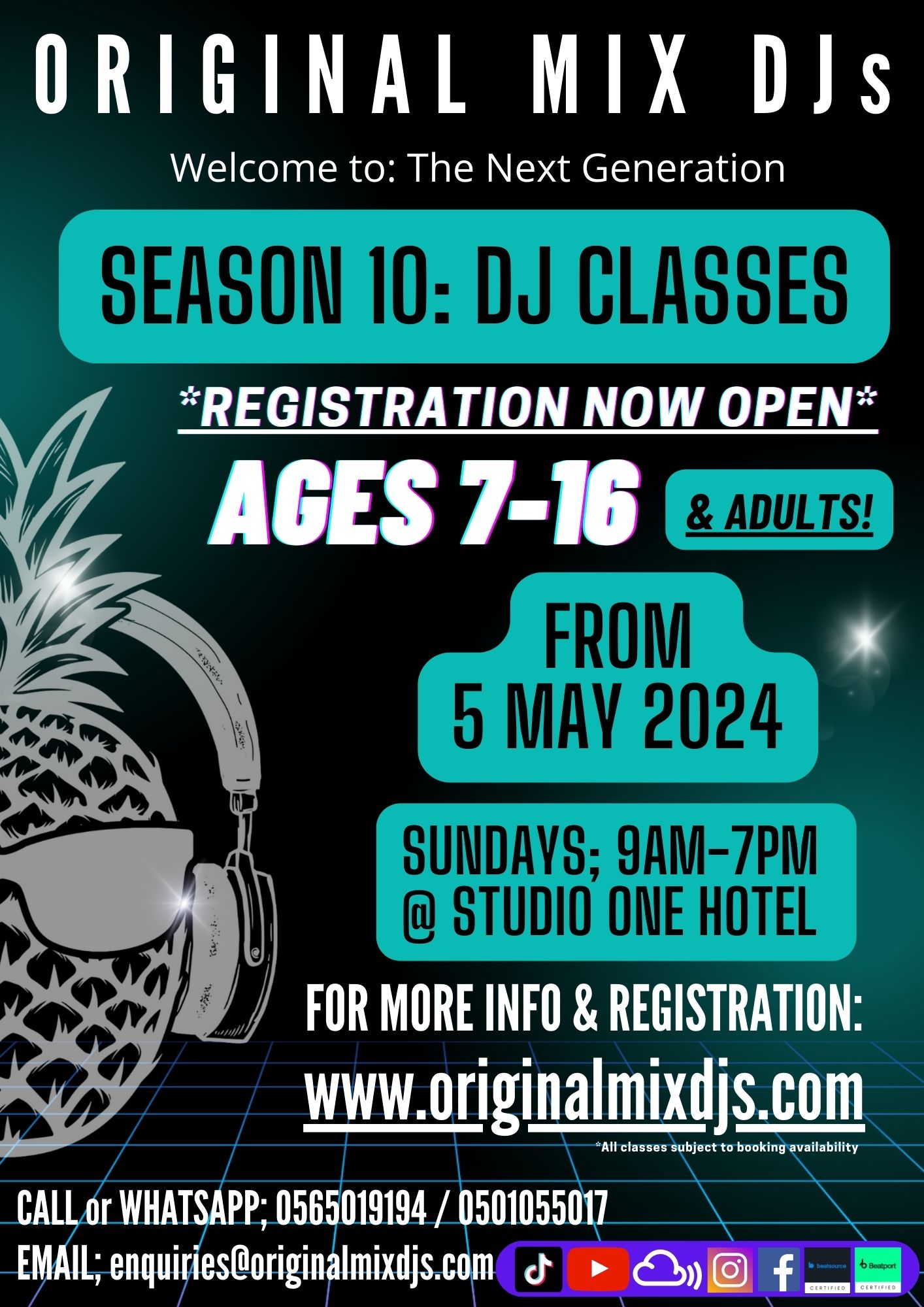 Season 10: DJ Classes Registration Now Open